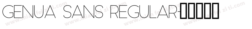 Genua Sans Regular字体转换